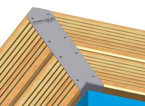 Kit finition margelles en angle pour piscine bois rectangulaire Kit finition margelles en angle pour piscine bois rectangulaire