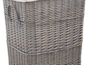 Corbeille à linge en osier avec doublure 100% coton Corbeille à linge en osier avec doublure 100% coton