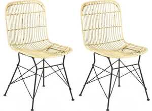 Chaise en kubu naturel Beauty (Lot de 2)