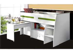 Lit combiné Reverse - 206 x 110 x 114/183 cm - Blanc