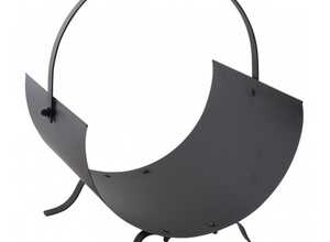Porte-bûches design en métal noir Porte-bûches design en métal noir