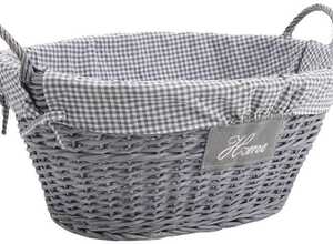 Corbeille à linge Home en osier et coton Corbeille à linge Home en osier et coton