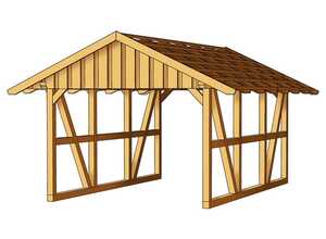 Carport voiture - 25.44 m² - 4.24 x 6.00 x 3.10 m Carport voiture - 25.44 m² - 4.24 x 6.00 x 3.10 m
