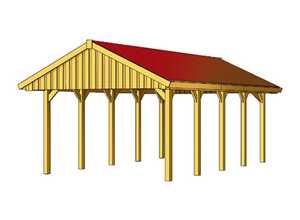 Carport voiture - 32,25 m² - 4.30 x 7.50 x 3.26 m Carport voiture - 32,25 m² - 4.30 x 7.50 x 3.26 m