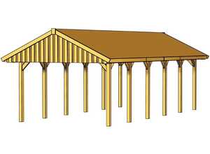 Carport voiture - 38,70 m² - 4.30 x 9.00 x 3.26 m Carport voiture - 38,70 m² - 4.30 x 9.00 x 3.26 m