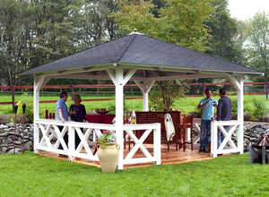 Tonnelle bois Cannes 5.69 x 5.69 x 3.62 m