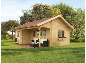 Abri jardin bois Ontario - 24 m² - 6.00 x 5.00 x 3.54 m - 70 mm Abri jardin bois Ontario - 24 m² - 6.00 x 5.00 x 3.54 m - 70 mm