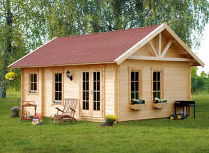 Chalet jardin bois Bern 23.52m² - 4.20 x 5.60 x 3.50 m - 45 mm