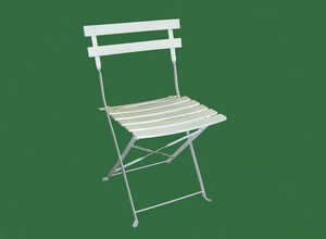 Chaise jardin pliante Bistrot - Blanc - Lot de 4