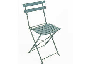Chaise jardin pliante Bistrot - Vert - Lot de 4