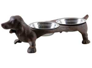 Double gamelle chien en fonte Double gamelle chien en fonte