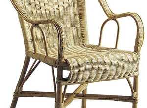 Fauteuil crapaud en manau et moelle de rotin naturelle