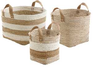 Cache-pot en corde et nylon (Lot de 3) Cache-pot en corde et nylon (Lot de 3)