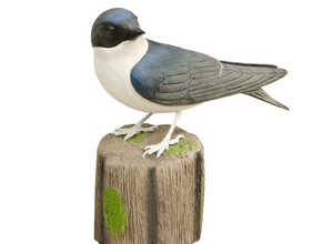 Hirondelle de fenêtre en bois découpé