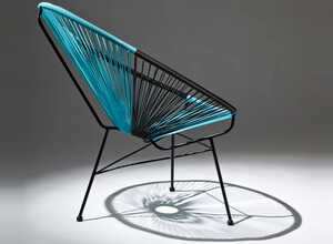 Lot de 2 fauteuils de jardin Ovaly - Noir/bleu