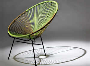 Lot de 2 fauteuils de jardin Ovaly - Vert/doré