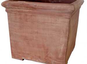 Bac carré sur pieds en terre cuite naturelle 50x50x45 cm Bac carré sur pieds en terre cuite naturelle 50x50x45 cm