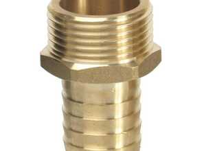 Raccord en laiton mâle cannelé droit 19 mm