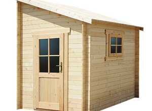 Abri adossé 5,92m² PLUS en bois massif 28mm Gardy Shelter Abri adossé 5,92m² PLUS en bois massif 28mm Gardy Shelter