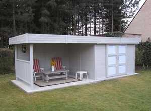 Abri jardin bois Arhus - 19.90 m² - 7 x 2.84 x 1.85 m - 28 mm