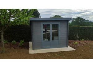 Abri de jardin composite 3x3 toit plat contemporain - GREEN OUTSIDE Abri de jardin composite 3x3 toit plat contemporain - GREEN OUTSIDE
