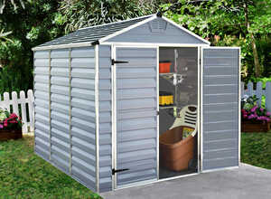 Abri de jardin polycarbonate "Skylight" - 4.25 m² - Gris - PALRAM Abri de jardin polycarbonate "Skylight" - 4.25 m² - Gris - PALRAM