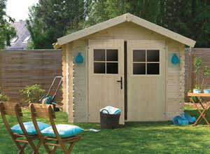 Abri jardin - 7.05 m² - 3.44 x 2.05 x 2.32 m m - 28 mm.