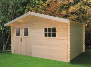 Abris jardin - 13,78 m² - 4.11 x 3.35 x 2.32 m - 28 mm. Abris jardin - 13,78 m² - 4.11 x 3.35 x 2.32 m - 28 mm.