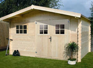 Abri jardin bois - 19,72 m² - 4.64 x 4.25 x 2,32 m - 28 mm