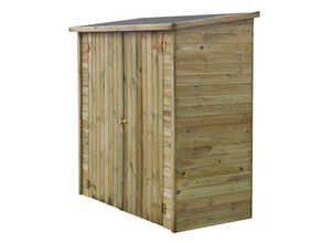 Abri jardin bois adossable Lipki - 1.79 x 0.90 x 1.76/1.86 m - 12 mm - 1.62 m² - Sans plancher