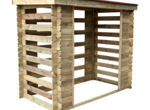 Abri bûches en bois Varsovie 3 stères avec toit bitumé Abri bûches en bois Varsovie 3 stères avec toit bitumé