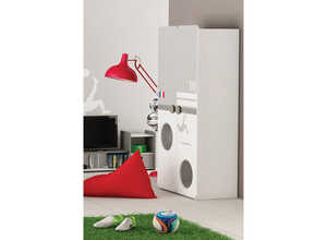 Armoire Foot - 2 portes - 96,5 x 51.5 x 184,6 cm - Blanc perle