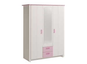 Armoire Beauty - 181 x 136 x 56 cm - 3 portes + 2 tiroirs