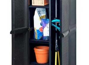 Armoire haute résine anthracite 430 L - CHALET & JARDIN Armoire haute résine anthracite 430 L - CHALET & JARDIN