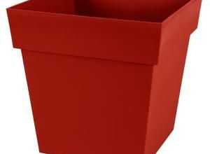 EDA Pot carré Toscane 39cm - Contenance 38L - Rouge rubis