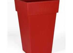 EDA Pot Toscane haut carré 39cm - Contenance 62l - Rouge rubis