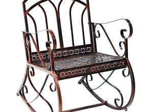 Banc à bascule style vintage antique fer forgé 60L x 79l x 94H cm laqué bronze 80 - OUTSUNNY Banc à bascule style vintage antique fer forgé 60L x 79l x 94H cm laqué bronze 80 - OUTSUNNY