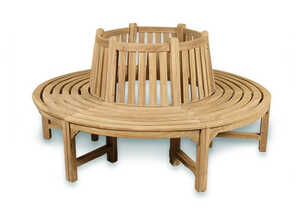 Banc circulaire en teck Ecograde tour d'arbre 360°, Westminster - TECK'ATTITUDE
