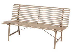 Banc de jardin en métal Tampa Taupe - Hespéride Banc de jardin en métal Tampa Taupe - Hespéride