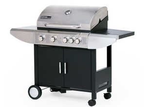 Barbecue gaz Sirocco 4 - 5 brûleurs dont un feu latéral - 12.6 kW