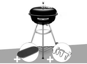 Barbecue Weber Compact Kettle 47 cm + Plancha + Support Accessoires