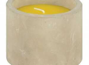 Bougie citronnelle pot en béton anti-guêpe Bougie citronnelle pot en béton anti-guêpe