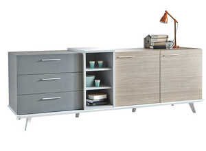 Buffet enfilade Block - 215.2 x 51.8 x 76 cm - Chêne Aragon Buffet enfilade Block - 215.2 x 51.8 x 76 cm - Chêne Aragon