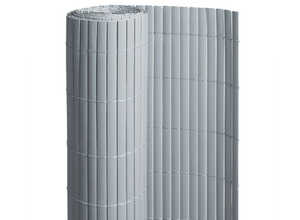 Canisse PVC double face Gris 6 m - 2 rouleaux de 3 x 1,20 m - Jardideco