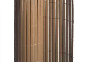 Canisse PVC double face Teck 18 m - 6 rouleaux de 3 x 1 m - Jardideco