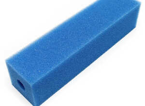 Cartouche de mousse de filtration 9.5x9.5x50cm fin bleu - WILTEC Cartouche de mousse de filtration 9.5x9.5x50cm fin bleu - WILTEC