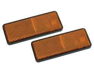 Catadioptres rectangles orange 95x38 mm X 2 - AUTOBEST
