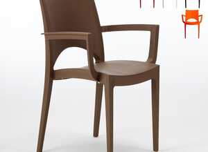 Chaise avec accoudoirs en polypropylène bar restaurant PARIS ARM Grand Soleil | Marron Chaise avec accoudoirs en polypropylène bar restaurant PARIS ARM Grand Soleil | Marron
