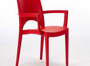 Chaise avec accoudoirs en polypropylène bar restaurant PARIS ARM Grand Soleil | Rouge Chaise avec accoudoirs en polypropylène bar restaurant PARIS ARM Grand Soleil | Rouge