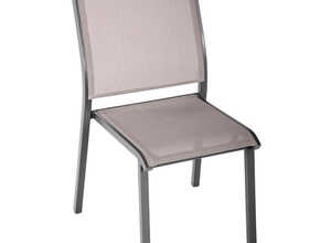 Chaise de jardin empilable alu Essentia Taupe/Mastic - HESPERIDE